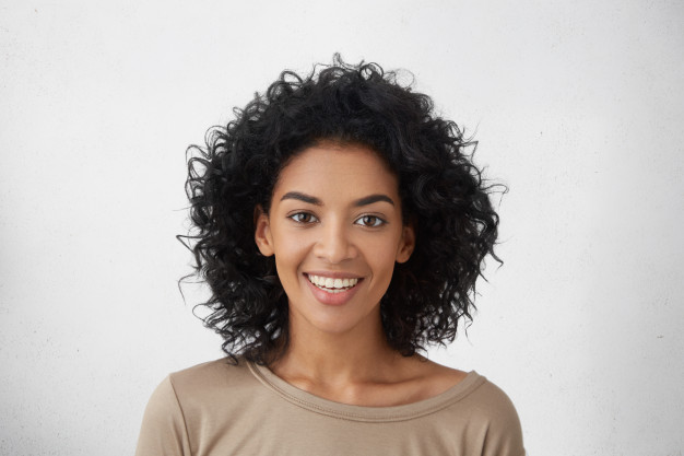 Smiling customer after beauty service