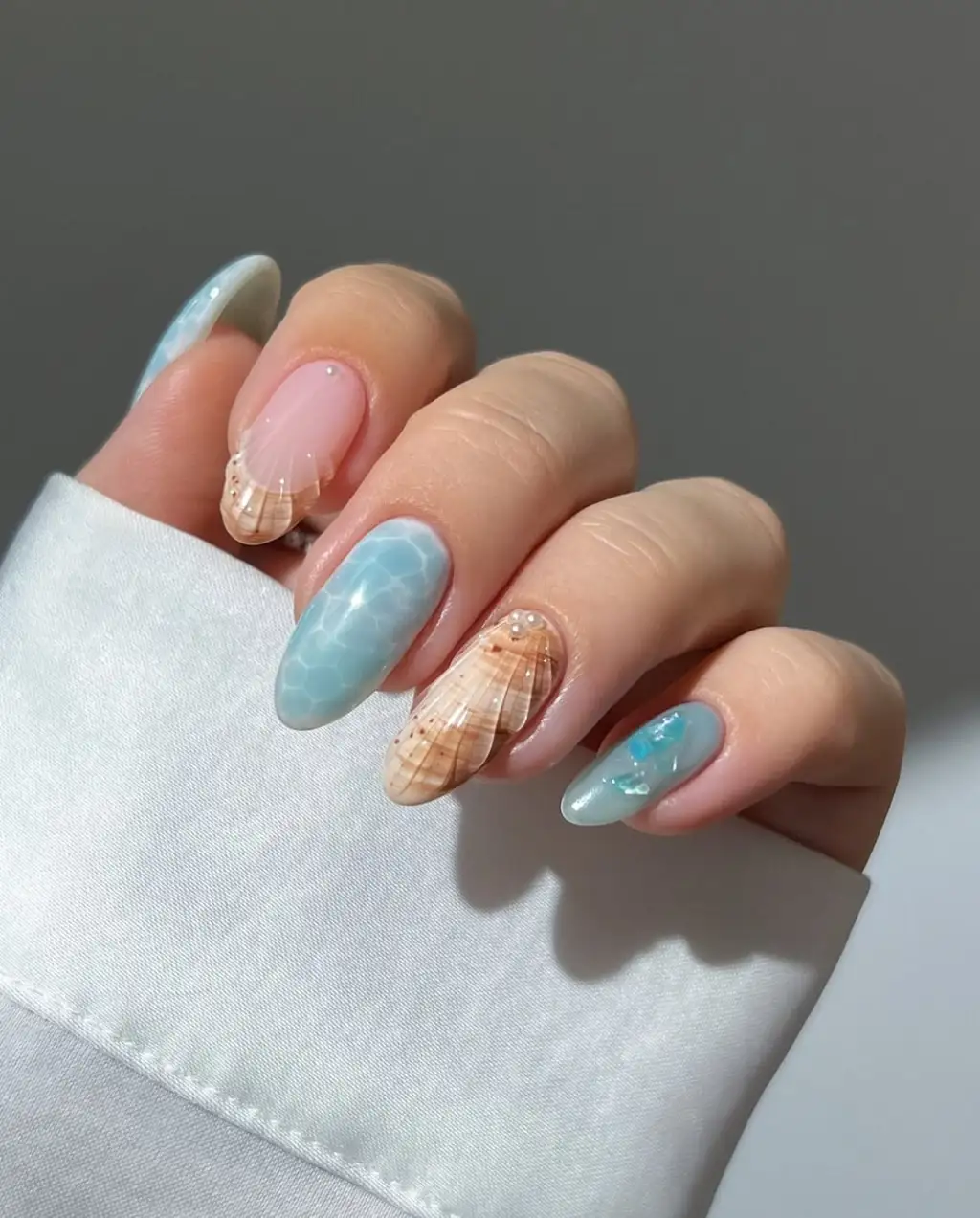 Mermaid beach nail design