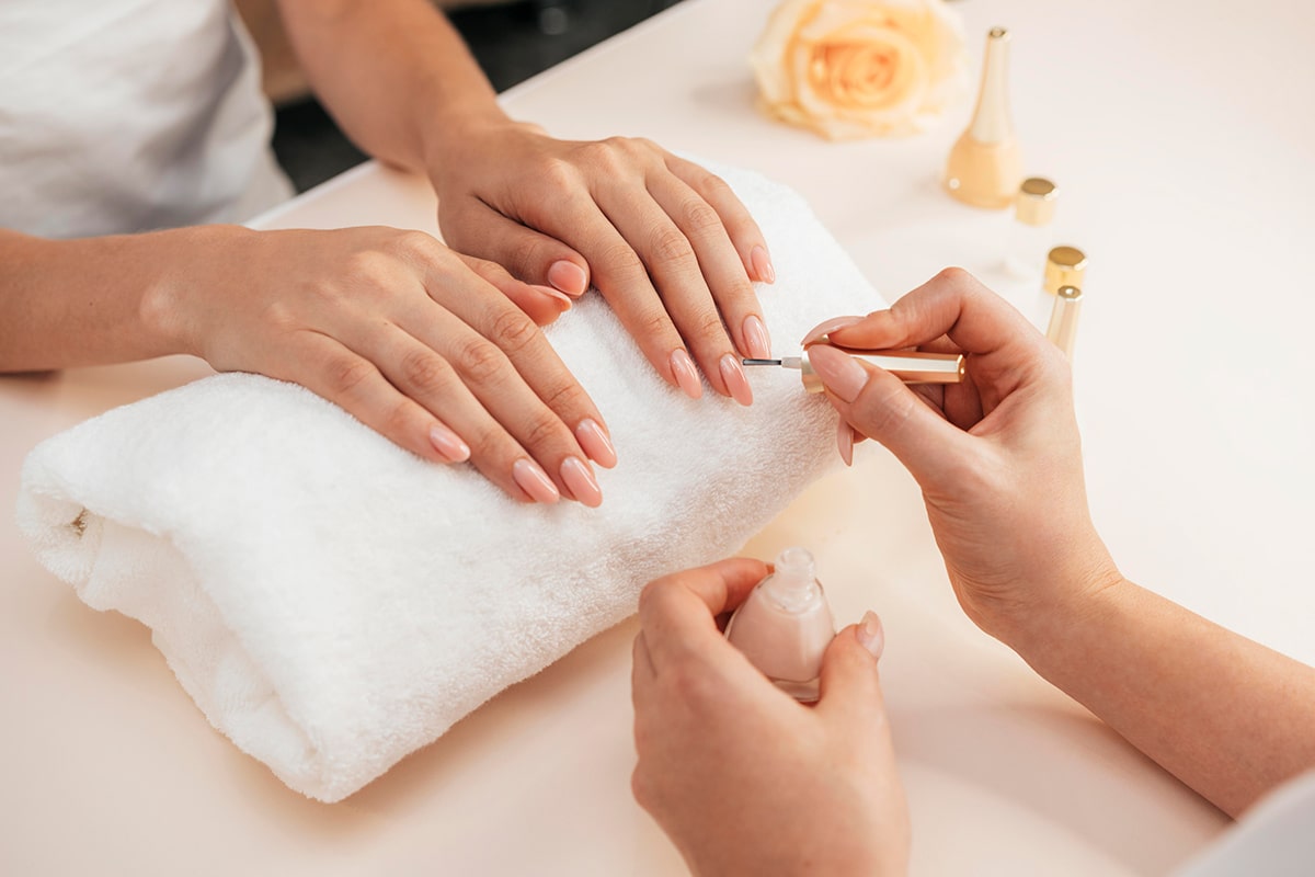 Relaxing manicure service at Luxury Nails Bar